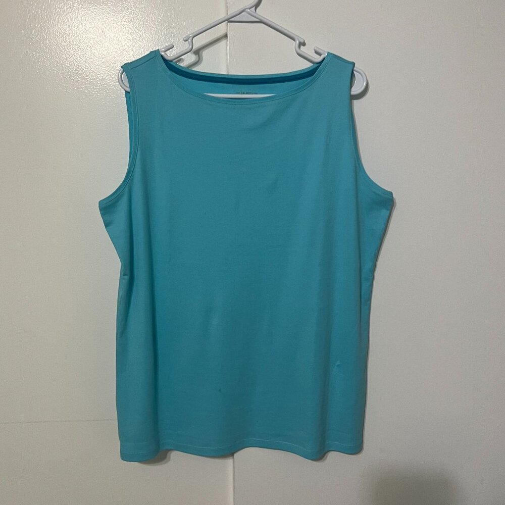 Talbots tank top teal 1X